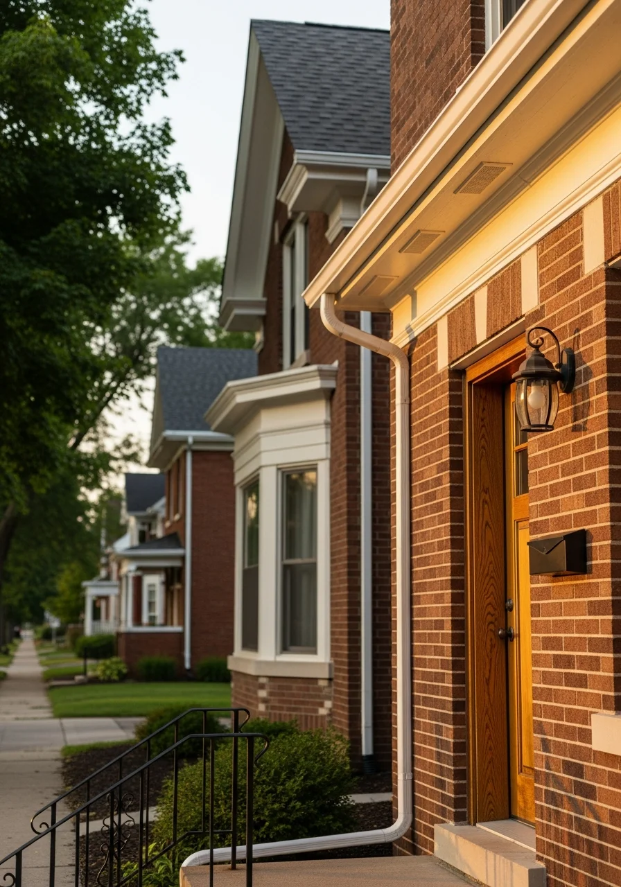 Close-up of a Mason City home's front entrance showing quality craftsmanship and attention to detail.